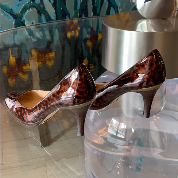 Cole Haan Cheetah Patent Leather Pumps, sz 8B - Picture 4 of 8